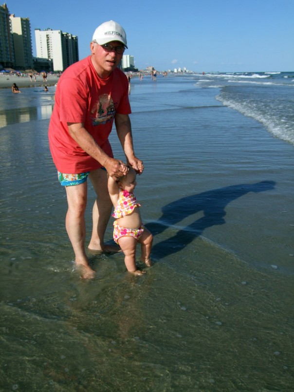 In the water with Grandpa